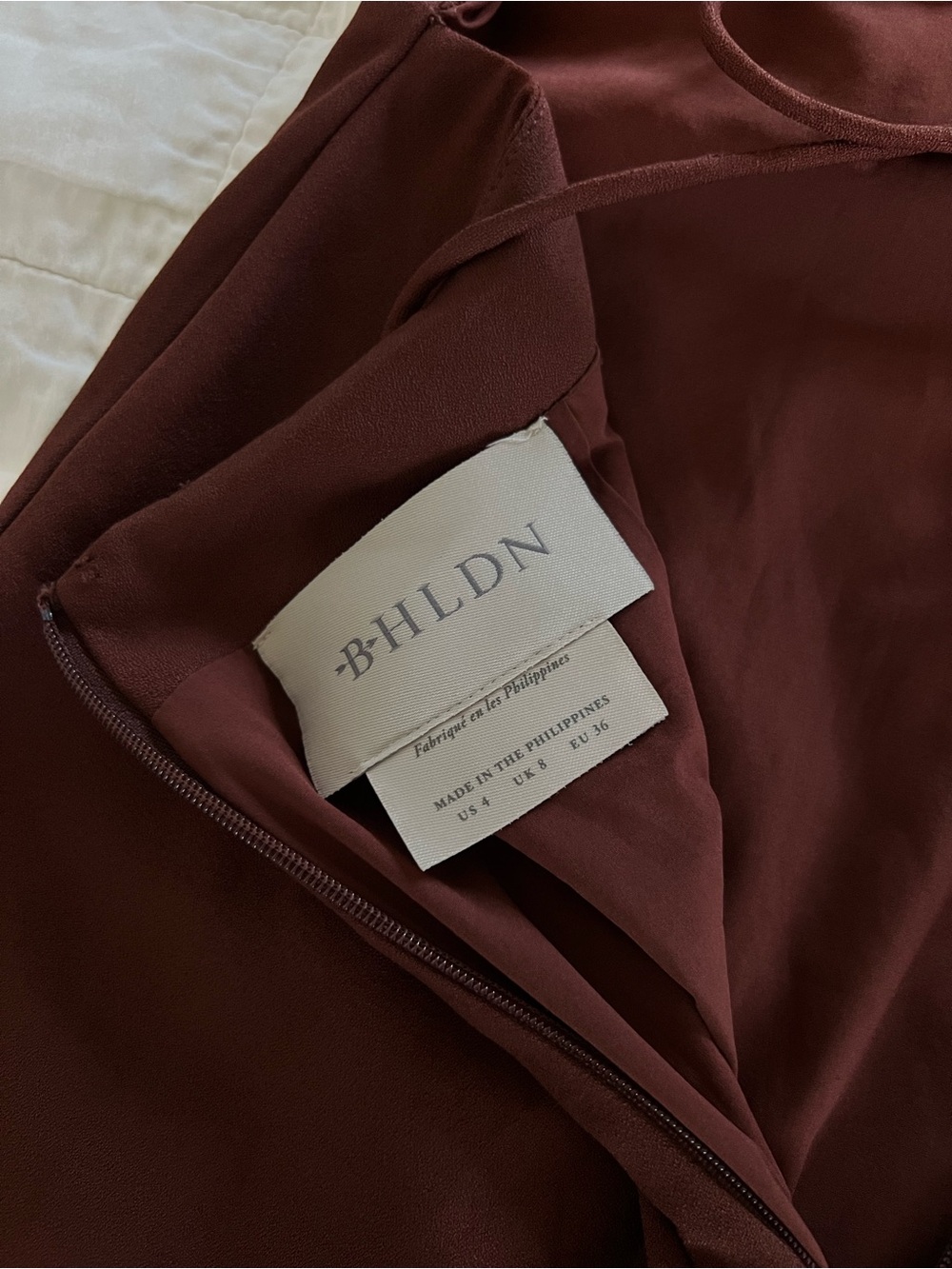 BHLDN Gavin Dress size 4 brown rust orange open back - Picture 3 of 10